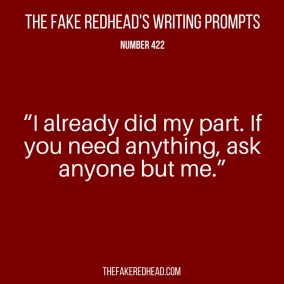 TFR's Writing Prompt 422